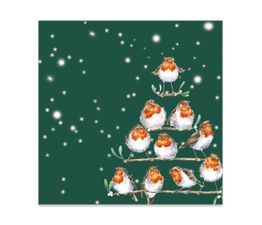 Wrendale Designs - Rockin' Robins Robin Christmas Lunch Napkin