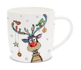 Xmas Bug Art Mug Rudolph