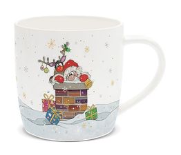 Xmas Bug Art Mug Santa