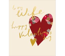 Valentines Day Card - Wife Anniversary Heart