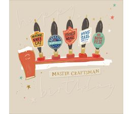 Beer Pumps And Pint Of Beer