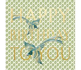 Birds Flying Through Text On Patterned Background