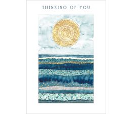 Blue And Green Colourwash Seas And Sun Thinking Of You