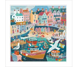 Boats In A Harbour With Houses Behind