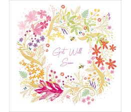 Get Well Leaf And Feather Wreath