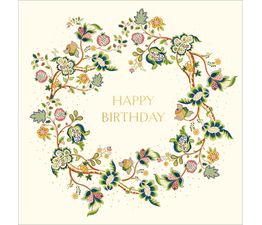 Roslyn Floral Wreath On Cream