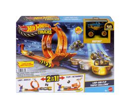 Hot Wheels - Monster Trucks Loop &amp; Flip Trophy Challenge Playset