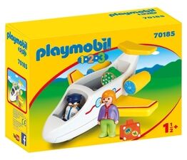 Playmobil 1.2.3 Airplane with Passenger - 70185