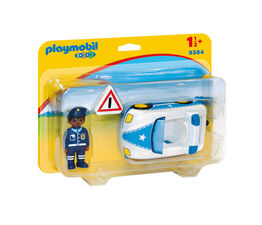 Playmobil 1.2.3 Police Car with Trailer Hitch - 9384
