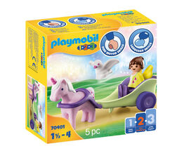 Playmobil - 1.2.3 - Unicorn Carriage with Fairy - 70401