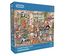 Gibsons - Courtyard Cats 1000 Piece Jigsaw Puzzle
