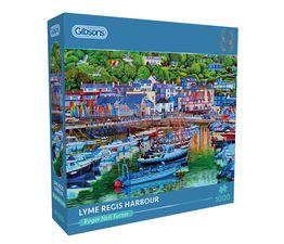 Gibsons - Lyme Regis Harbour 1000 Piece Jigsaw Puzzle