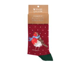 Wrendale Designs - Seasons Tweetings Fair Isle Robin Socks