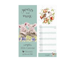Wrendale Designs - Yours and Mine Slim Calendar 2026