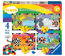 Ravensburger - Elmer 4 in a Box Jigsaw Puzzles
