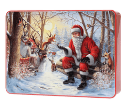 Bramble Foods - Santa Forest Chocolate Chip &amp; Shortcake Whirls Biscuit Tin