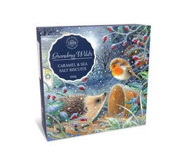 Grandma Wild's - Hedgehog &amp; Robin Box with Caramel &amp; Sea Salt Biscuits