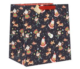 Glick - Shopper Gift Bag Deep Santa'S Workshop