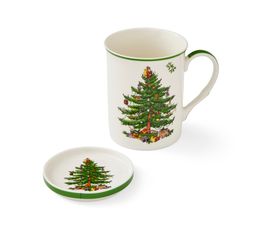 Spode Christmas Tree Mug and Coaster Set