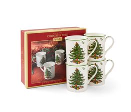 Spode Christmas Tree Set Of 4 Mugs
