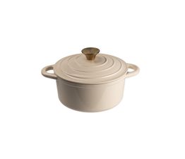 Simply Home - 21cm Cast Iron Round Casserole Cream
