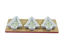 Joe Davies - 3 Tree Dishes On Wood Tray