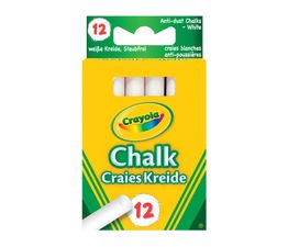 Crayola - Anti Dust White Chalk 12 Pack