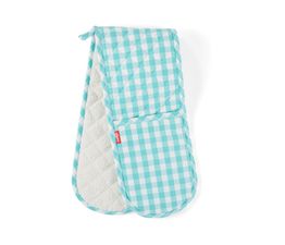 Judge - Double Oven Mitt - Turquoise Check
