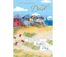 Fathers Day Card - Beach Huts