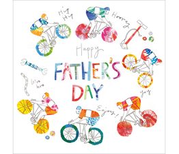 Fathers Day Card - Cycling In A Circle