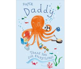 Fathers Day Card - Daddy Octopus
