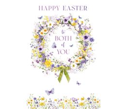 Easter Card - Boy Spring Floral Hoop
