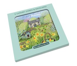 Easter Card - Cottage And Garden With Henhouse And Eggs