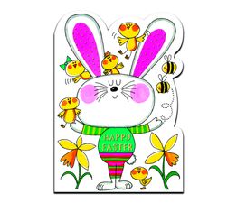 Easter Card - Happy Easter Bunny And Chicks