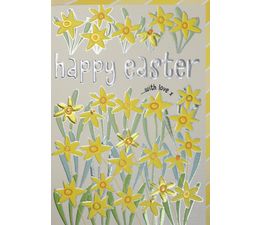 Easter Card - Happy Easter Daffodils
