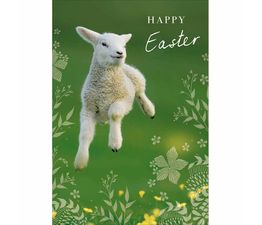Easter Card - Jumping Lamb