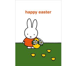 Easter Card - Miffy Holding Basket Of Daisies