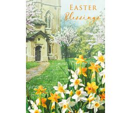 Easter Card - Rel Daffs Easter Church