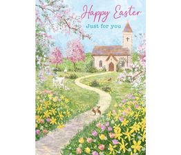 Easter Card - Rel Spring Church Blossom
