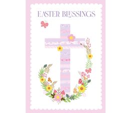 Easter Card - Rel Stripey Easter Cross