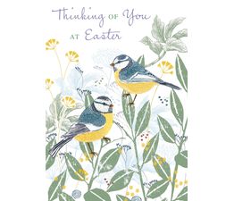 Easter Card - Toy Blue Tits Nest