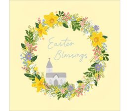 Easter Card - Wreath And Church