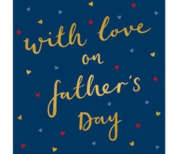 Fathers Day Card - With love on Fathers Day