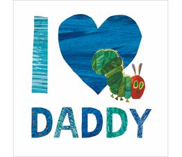 Fathers Day Card - I Love Daddy Heart and Caterpillar