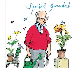 Fathers Day Card - Man Watering His Plants