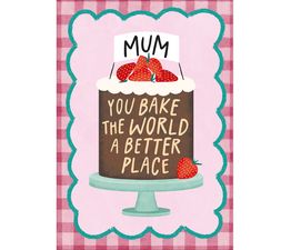Mothers Day Card - Cake With Strawberries