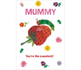 Mothers Day Card - Caterpillar On A Strawberry