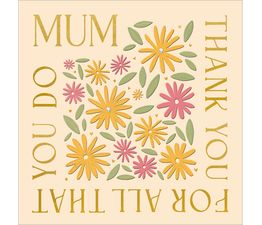 Mothers Day Card - Daisy Flowers