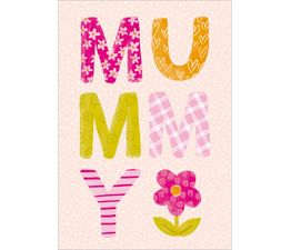 Mothers Day Card - Florals Patterns Inside Text