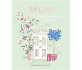 Mothers Day Card - House Surrounded By Flowers